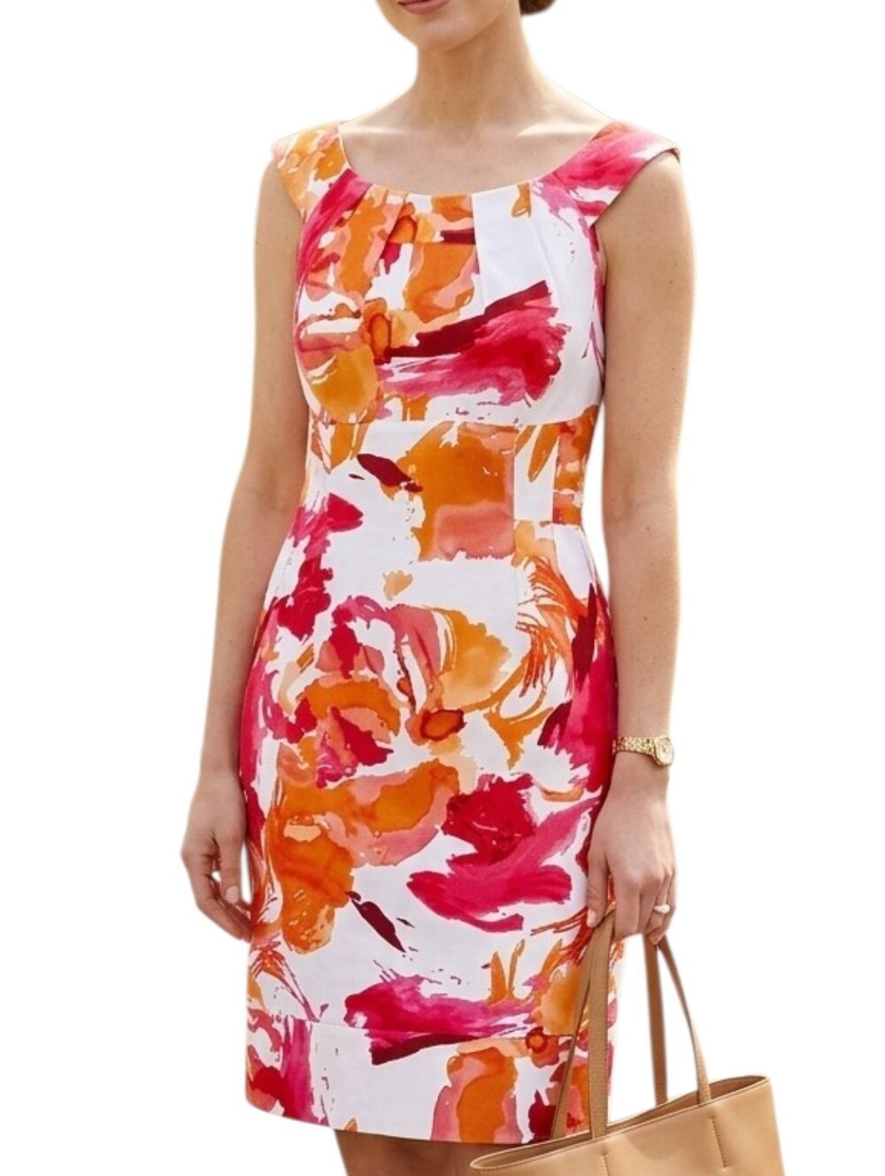 Calvin Klein Abstract Floral Print Dress